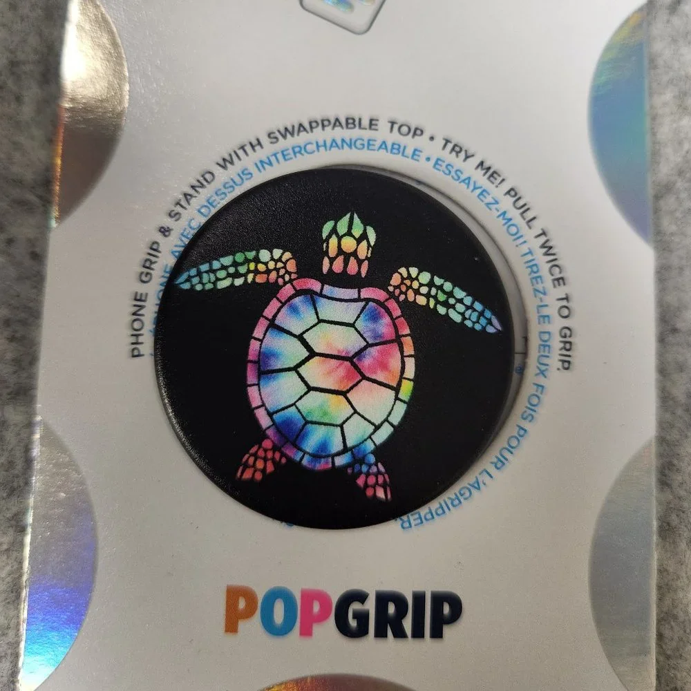 Psychedelic Turtle Popsockets Single Grip & Stand Phones and Tablet Holder